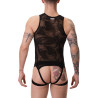 Barcode Berlin Body homme en dentelle ENVER Noir
